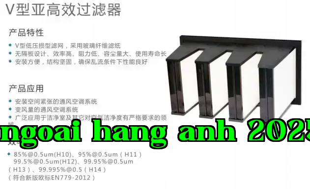 Bộ lọc hiệu quả cao kiểu V
